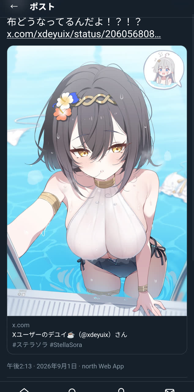 えぬわいさんのポストに添えられた画像